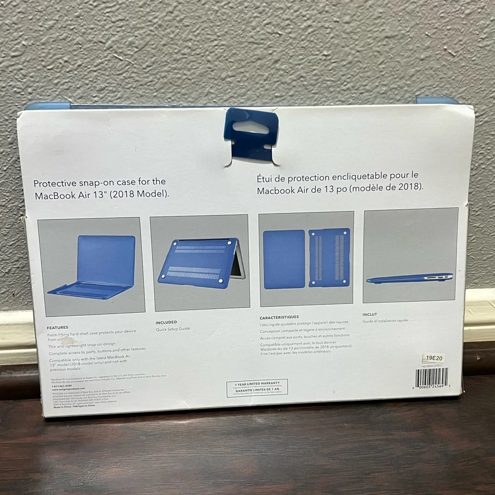 MacBook Air 13 Inch Insignia Hard Shell Case 2018 Model Blue